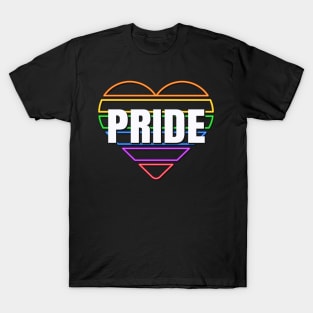 LGBTQ Pride Rainbow Heart T-Shirt